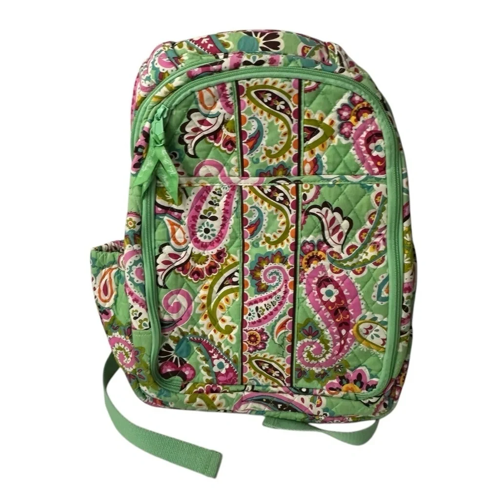 Vera Bradley  Paisley Floral Quilted backpack Vintage Vera Bradley Blue & Red Paisley Floral QUILTED  main image 3